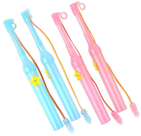 ANCLLO 4PCS Laternenstab für Kinder mit LED-Lampe für Jede Laterne für Halloween, Kinderpartys, Kostümpartys, Weihnachten und mehr