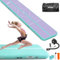 ALLPICK Turnmatte Aufblasbar mit elektrischer Luftpumpe, Länge 3/4/5/6 m Trainingsmatte, 10/20 cm hoch Tumbling Matte, Doppelseitiges Design Aufblasbar für Gymnastikmatte, Yoga Grün 400 * 100 * 10 cm