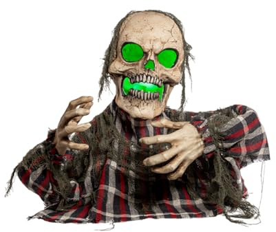 Horror-Shop Gruesome Ghoul Groundbreaker als Halloween Animatronic mit Licht, Sound und Bewegung