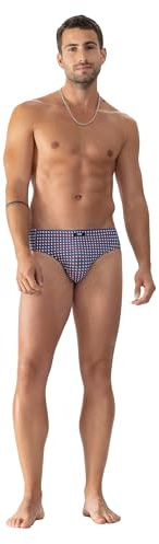 Mey Tagwäsche Serie Diagonal Squares Herren Jazz-Pants Yacht Blue L(6)