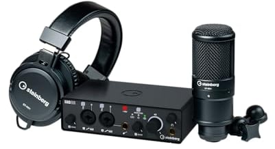 Steinberg IXO Recording Pack, IXO22 USB 2.0 Audio-Interface, Studio Mikrofon, Studio Kopfhörer und Cubase AI, WaveLab LE und Cubasis LE Software Suite