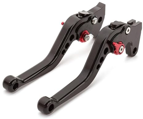 Kupplung Bremshebel Für Keeway Für RKV Für 125 Für 150 Für 200 Einstellbare 3D Motorrad Bremse Kupplung Hebel CNC Aluminium Motorrad Bremshebel Griff Griffe Kupplungshebel (Color : Short Black)