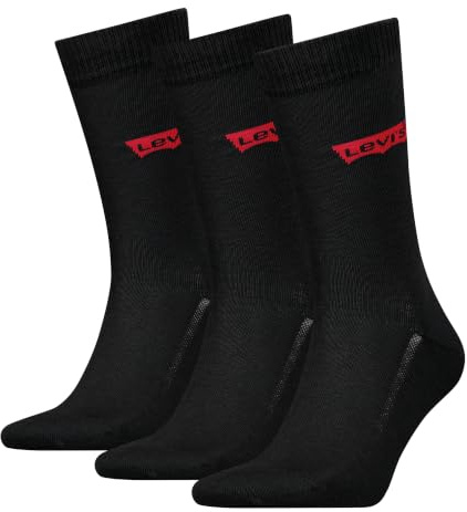 Levi's Unisex Classic Sock Legwear, Black, 35/38