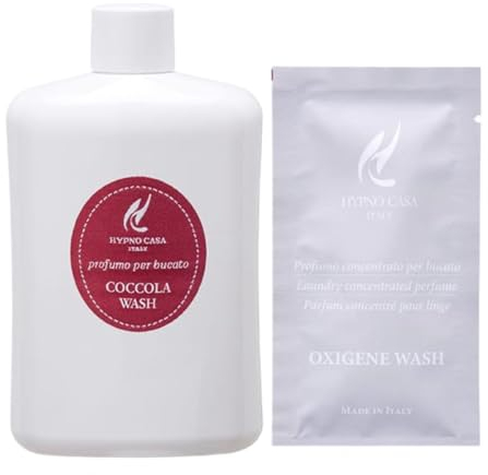 Hypno Casa - Profumo Concentrato per Bucato Made in Italy, per Lavatrice e a Mano - 400 ml + 1 Bustina Omaggio da 10 ml. (Coccola Wash)