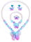 5 Stk Schmetterling Schmuck Set für Mädchen, Schmetterling Kinderschmuck Halskette, Ringe, Armbänder, Ohrring, für Kinder Mädchen Party Geburtstaggeschenk