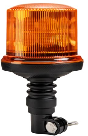 Yuanjoy Luz LED Giratoria para Vehículos 20W, Luz de Advertencia Naranja con 4 Modos de Destello 3 Patrones Rotativos 1 Función Crucero, 12V-24V DC IP67 para Remolques