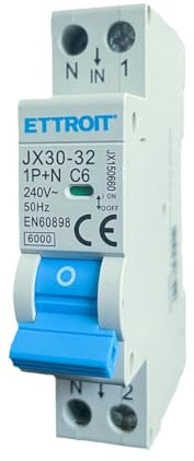 ZOREI Interruttore Magnetotermico Automatico, 1P+N 220V 6KA, Salvavita Stotz, Occupa 1 Modulo DIN, Disponibile 6A 10A 16A 20A 25A 32A (1P+N 6A 6KA)