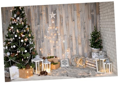 Gadpiparty Weihnachtsfotohintergrund Kamin Wohndekoration Fotografie Hintergrund Weihnachtsbaumkulissen für die Fotografie Weihnachts Fotos Backset Weihnachten Weihnachtskulisse Ballon