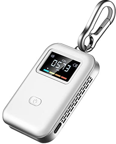 Gathukila Mobile CO2 Monitor NDIR Sensor Carbon Dioxide Detector Indoor CO2 Testing Manager NDIR Sensor with Hook