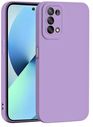 SEAHAI Hülle für Oppo Find X3 Lite, Ultra Dünn Weich Silikon Stoßfeste Handyhülle mit Verdicktes Kameraschutzdesign, Stilvoll Matt TPU Bumper Schutzhülle - Lila