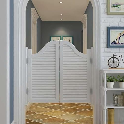 HGOuhK Porte battante d'entrée de cuisine de balcon de barre de fermeture automatique, porte de volet d'ouverture bidirectionnelle, couleur de taille personnalisée porte battante de café en bois(Size: