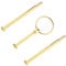 Cake Plate Tray Stand Handle - 3-Tiers Round Gold Zinc Alloy Hardware Fitting Holder for Fruit & Cake Display, Birthday/Anniversary Events, Compact Storage (Round Three-Layer Gold)
