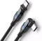 Junichi USB C auf USB C Kabel 240W PD Schnellladegerät Doppelt 180° Drehen Sie Typ C auf Typ C Kabel PD Schnellladegerät und Datenübertragung Ladegerät Kabel für allen Phone Laptop Tablet Mehr Geräte