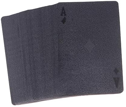 JOINPAYA Spielkarten Schwarz mit Kreativem Muster Poker Tisch Spielbrettspiel für Zuhause Bar oder Büro Robuste Papierpokerkarten für Partys und Geschenke