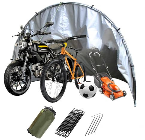 YSMSMZJK Fahrradbox Zusammenklappbar Und Leicht Zu Verstauen Fahrradbox mit Doppeltüren für 5-7 Fahrräder Motorrad Zelt Fahrrad überdachung
