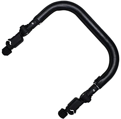 ANDRESLAD Apoyabrazos De Cuero Para Cochecito Barra De Protección Ajustable Parachoques Transversal De Cuero Para Viajes