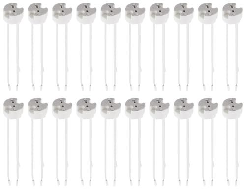 MR16 Lampenfassung GU5.3 LED Sockel,20 Stück GU5.3 Fassung,GU5.3 Fassung mit 12V Kabel,Keramik Sockel,LED Sockel MR16 GU5.3 Fassungen Halogenlampenbirne Keramikstecker Drahtadapter