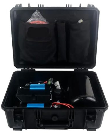 12 Volt Dual Motor Portable Air Compressor Kit Suitable Compatible With 4X4 Recovery Operations