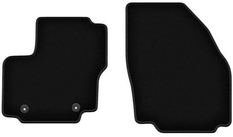 Wielganizator Velours Vorne Fußmatten passend für Ford Galaxy MK2 (2006-2011) | Qualität: Basic - Genaue Passform, rutschfeste Untregrund 2-teilig - Schwarz