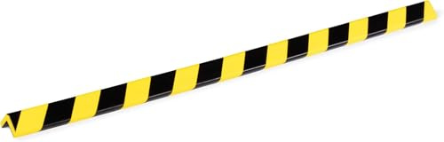 Durable Eckschutzprofil C35 Warnprofil, magnetisch, 5 Stück, gelb/schwarz | Kantenschutz aus PU-Schaum, 1 m Länge, 35 mm Schenkelmaß, Rammschutz für Lager & Versand, Signalgelb