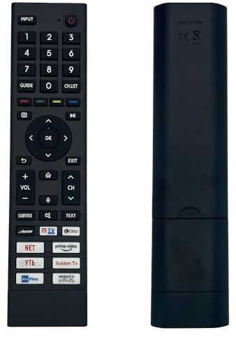 IOOIQQ Télécommande ERF3C80H pour TV Hisense QLED 75A7GQ, 43E78HQ, 43A7GQTUK 50A6G 50A6GTUK.50A7GQTUK 50E76GQ 50E76GQTUK, 55A6G 55A6GTUK 55A76GQTUK Q, 43A. 6GTUK 55A6GTUK 65A6GTUK, 75A6GTUK, sans voix