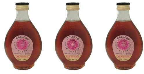 Due Vittorie Dolceto Condimento Rosè, Corposo Fresco e Fruttato, Aceto di Vino e Mosto d'Uva Concentrato, 3 Bottiglie da 250 ml, Senza Glutine