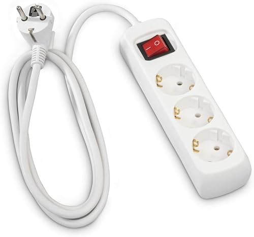 NonKob Doppelstecker für Steckdose, 2 Stück Steckdosenadapter, Mehrfachstecker für Küche Büro
