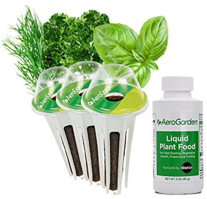 AeroGarden Gourmet Herb Seed pod Kit - Herb Seeds for AeroGarden Indoor Garden, 3-Pod