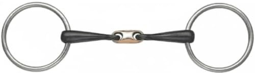 Shires Copper Lozenge Sweet Iron Snaffle Bit - 12mm Mouthpiece, 65mm Cheek Height 5