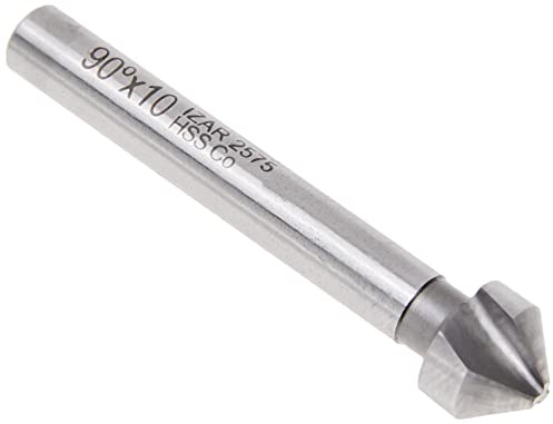 Izar 74664 Avellanador Mango Cilíndrico 3Z 90°, HSSE 5% Co, 2575, DIN 335 C, 10.00 mm Diámetro Corte