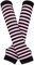 Punk Gothic Rock Lange Armstulpen Fingerlose Handschuhe, schwarz/pink, Einheitsgröße
