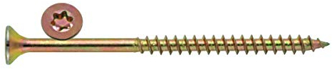 ARLI 200x Spanplattenschrauben 6 x 80 mm | Torx TX30 | Senkkopf | Teilgewinde | Stahl gelb verzinkt Schrauben | Universalschrauben für Holz, Holzbau & Montage