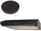 SIA STH50BL 50cm Black Slimline Visor Cooker Hood Kitchen Extractor And Filter
