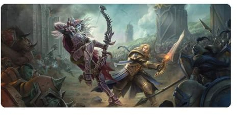IGIRC Mouse Mat World of Warcraft 700X300mm Mouse pad, Speed Gaming Mousepad,Extended XXL large Mousemat with 2mm-Thick Base,for notebooks, PC, B