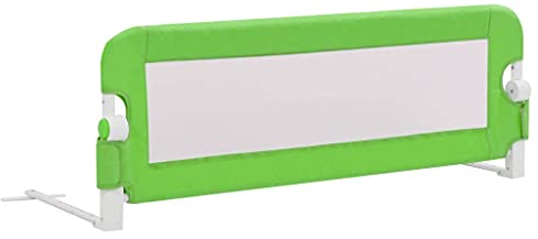 vidaXL Bettschutzgitter Bettgitter Kinderbettgitter Babybettgitter Rausfallschutz Kinder Baby Kleinkind Gitter Kinderbett Grün 120x42cm Polyester