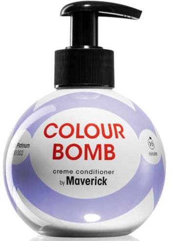 Colour Bomb Haarfarb-Conditioner 250 ml – Lebendiger Glanz und Schimmer, weichmachende und pflegende Farbauffrischungsbehandlung, kein Mischen, vegan, ammoniak- und peroxidfrei (White Platinum)