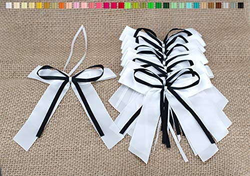 Antennenschleifen Hochzeit 10 Stück Schwarz