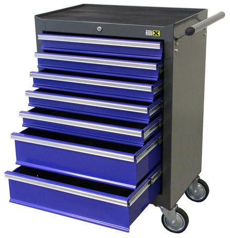 Pro-Lift-Werkzeuge Werkzeugwagen 7 Fächer 4 Rollen Professionelle Ausführung Werkstattwagen Toolbox Kasten Schrank