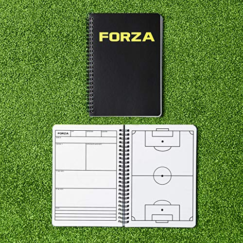 FORZA Fußball Notizbuch für Trainer | A4/A5 Größe | 100-seitiges Taktik Buch (A5-Größe)