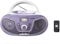 Roxel RCD-S70BT Portable Boombox CD Player with Remote Control, FM Radio, USB MP3 Playback, 3.5mm AUX Input, Headphone Jack, LED Display Wireless Music Streaming (Purple)