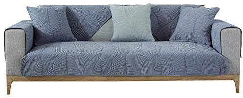 YUTJK Anti-rutsch Sofabezug Wohnzimmer Sofabezug Outdoor Couch-abdeckungen Möbel Protector Für Haustier,Cotton Autositz Sofakissen.Für Haustier Hund,Blau