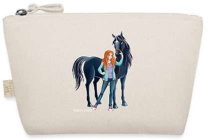 Spreadshirt Ostwind Mika und Ostwind Stehend Zusammen Täschchen, One size, Natur