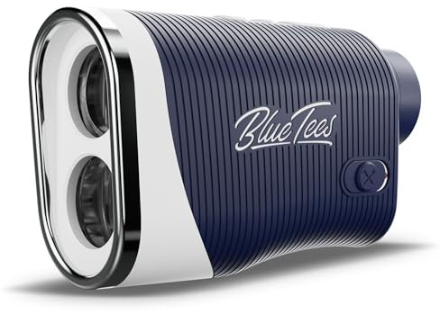 Blue Tees Golf - Serie 3 Max - Blu - Con telemetro laser con interruttore di inclinazione - portata di 900 iarde, misurazione dell'inclinazione, banda magnetica, display ambientale, ingrandimento 7X