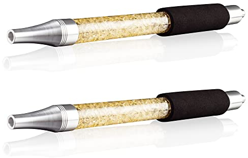 K King’z Ice Bazooka Shisha Orange XL 37cm [2 Stück] | Shisha Eisschlauch mit edlem Design für ein kaltes und erfrischendes Raucherlebnis - Mit Schaumstoff zum Schutz Ihrer Hände | Inklusive eBook