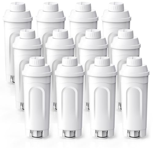 GLACIER FRESH Lot de 12 cartouches filtrantes DLSC002 pour machines à café De'Longhi® | Compatibles avec Magnifica® S, Eletta® Explorer, Dinamica® et série ECAM