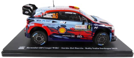 OPO 10 - Miniaturauto im Maßstab 1/24, kompatibel mit Hyundai i20 Coupé WRC - SORDO - Rally Italia Sardegna 2019 - RVQ01