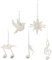 Amosfun 5st Christbaumschmuck Musikbaumschmuck Musiker H?ngende Verzierung Musical Score Ornament Weihnachtselch Hängende Verzierung Musik Baumschmuck Plastik Hängendes Gebot Weiß Mädchen
