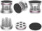 Tertullus 4 Stück High End Lautsprecher Füße Schwingungsdämpfer Lautsprecher fuesse Absorber HiFi Absorber füße Lautsprecherständer Mit Rutschfestem Gummi Resonanzdämpfer (Audiocrast-Silver)
