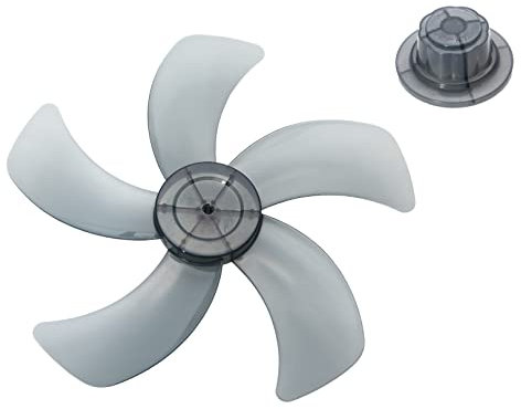 MSemis Reemplazo Paletas de Ventilador 16 Inches Aspas de Ventilador 5 Hojas de Plástico Transparentes Accesorios de Ventiladores Ventilador de Pie Negro F One Size