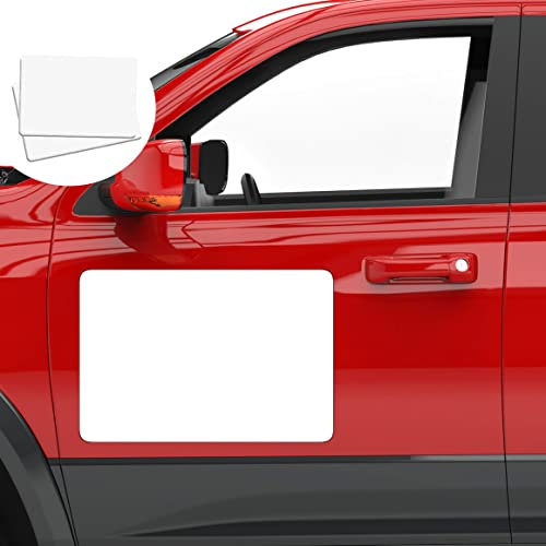 2 Stück - Blanko Magnet-Aufkleber für Autotür, magnetisches Fahrzeugzeichen, perfekter Magnet für Autos zum Selbermachen, Werbung für Ihr Geschäft und Abdecken von Firmenlogos, Weiß 45x30 cm